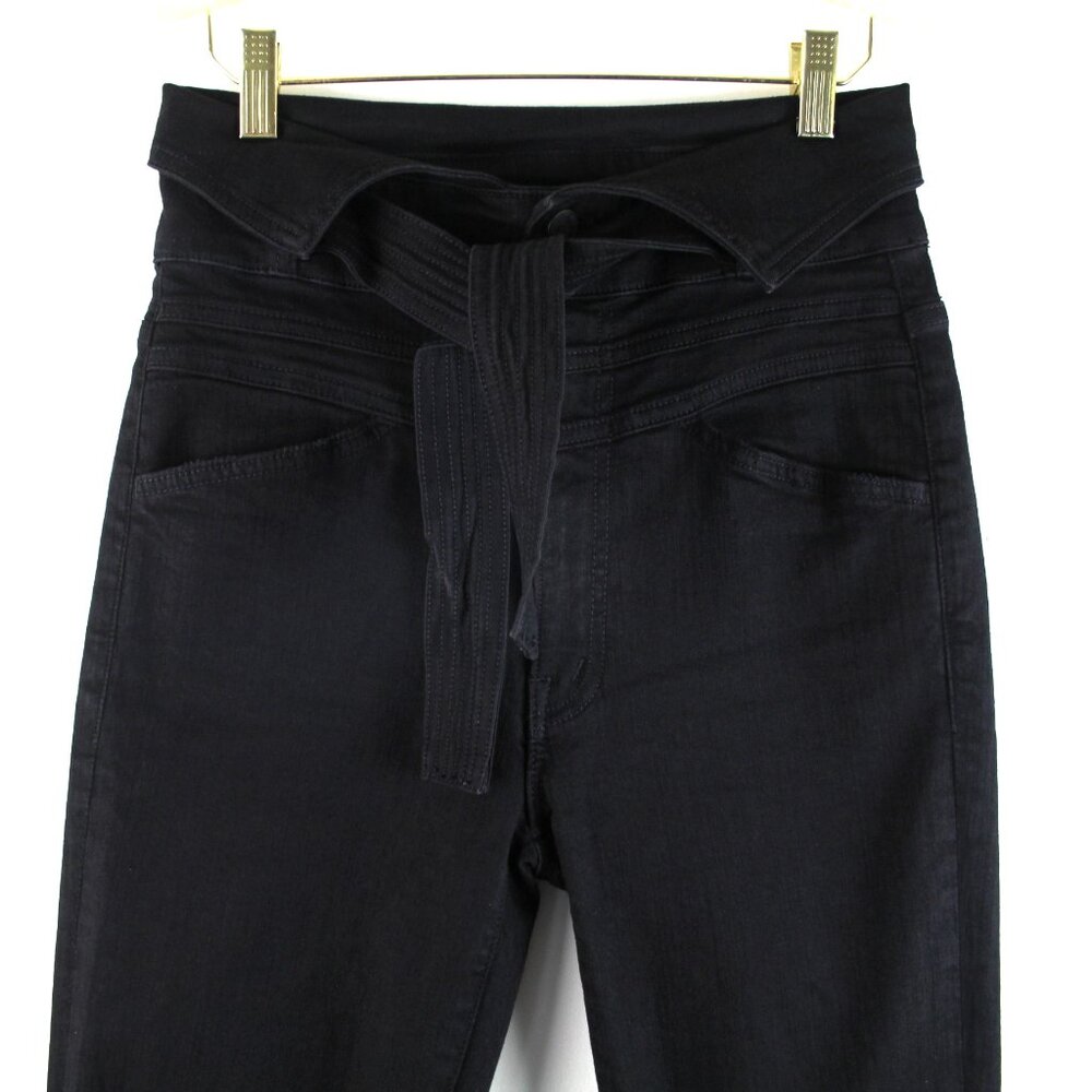 Revolve MOTHER The Triple Stack Runaway Not Guilty Black Belted Jeans 26 - Picture 3 of 8